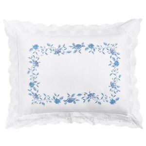 LoveShackFancy Pottery Barn Blue Rose Pillow Sham